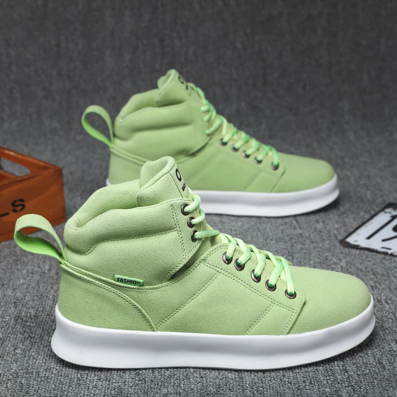 Brand Mens High-Top Skateboard Shoes Womens Colorful Leather Sneakers Comfortable Sports Tennis Shoes Casual Vulcanized Shoes
Brand Mens High-Top Skateboard Shoes Womens Colorful Leather Sneakers Comfortable Sports Tennis Shoes Casual Vulcanized Shoes
