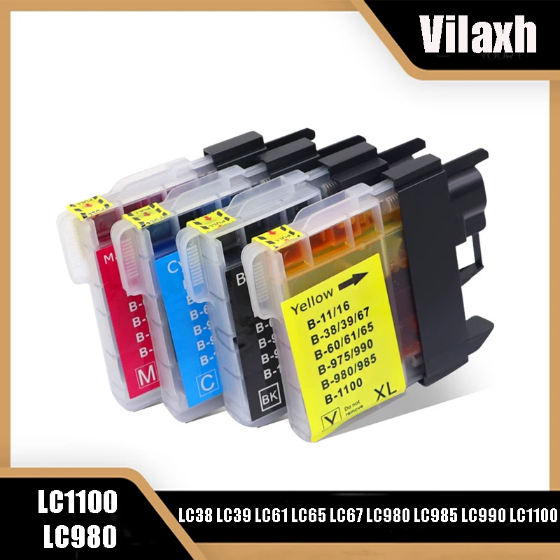 vilaxh LC1100 LC980 Ink Cartridge for Brother LC 1100 LC 980 for Brother DCP 185C 195C 9805C
vilaxh LC1100 LC980 Ink Cartridge for Brother LC 1100 LC 980 for Brother DCP 185C 195C 9805C