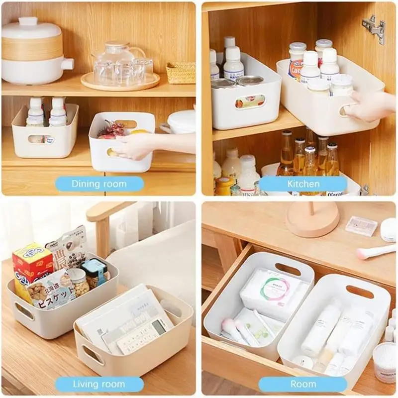 Plastic Portable Storage Box, Multifunctional Desktop Miscellaneous Storage Box, Suitable for Living Room, Kitchen, Bedroom Plastic Portable Storage Box, Multifunctional Desktop Miscellaneous Storage Box, Suitable for Living Room, Kitchen, Bedroom