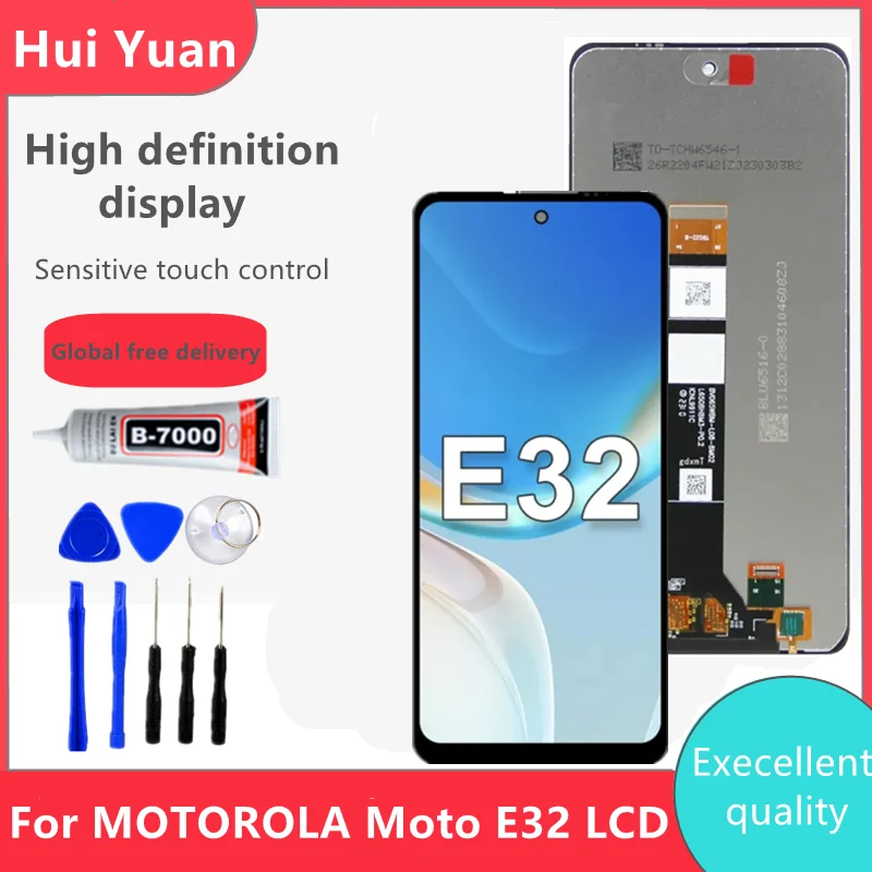 6.5";Original For Motorola Moto E32 LCD Display Touch Screen Digitizer Assembly Replacement Parts For Moto E32 Display With Fram
6.5";Original For Motorola Moto E32 LCD Display Touch Screen Digitizer Assembly Replacement Parts For Moto E32 Display With Fram