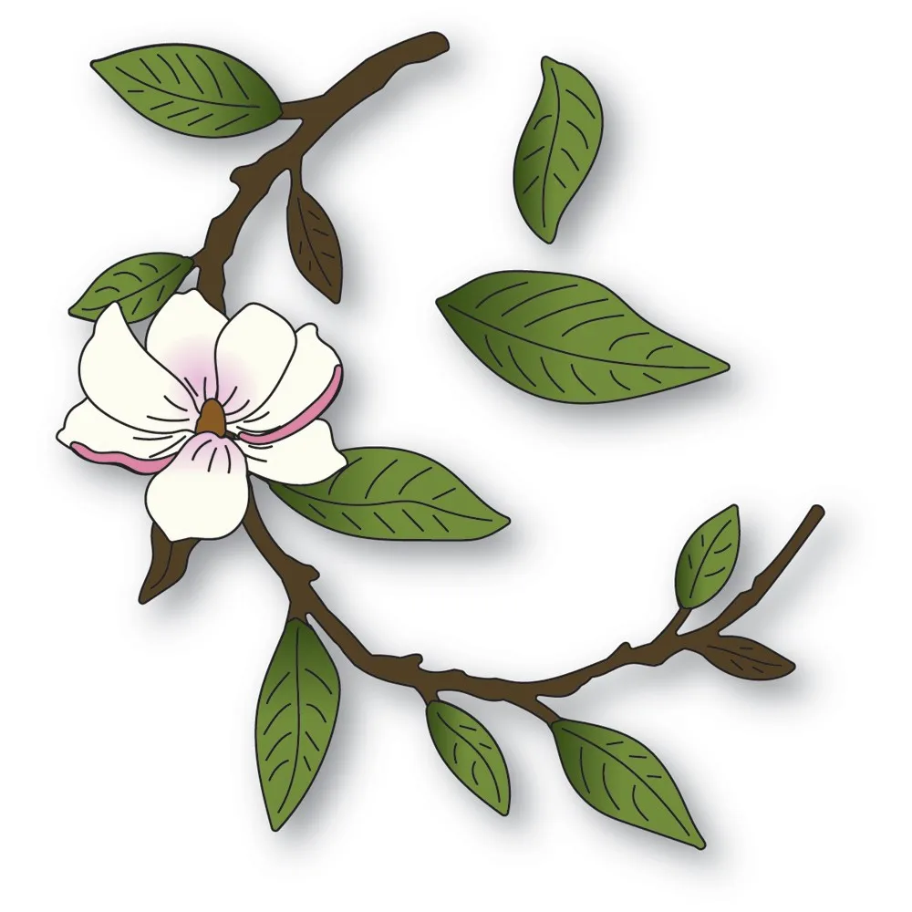 Curved Magnolia Branch Metal Cutting Dies Scrapbooking Card Album Photo Making DIY Crafts Stencil New 2023
Curved Magnolia Branch Metal Cutting Dies Scrapbooking Card Album Photo Making DIY Crafts Stencil New 2023