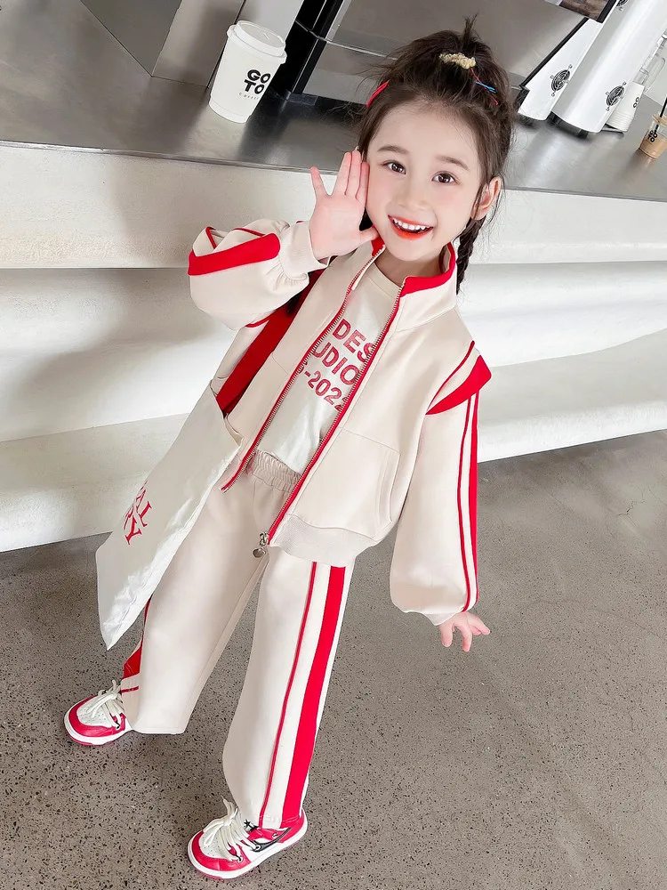 Girls' Western Style Color Matching Wide-Leg Pants Suit 2023 Autumn New Women's Treasure Cute Fashion Two-Piece Clothing
Girls' Western Style Color Matching Wide-Leg Pants Suit 2023 Autumn New Women's Treasure Cute Fashion Two-Piece Clothing