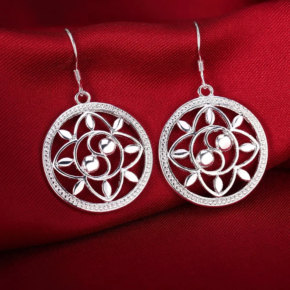 Charm 925 Sterling Silver Fashion circle Earrings for Women High Quality Jewelry Wedding Party Gift drop earrings
Charm 925 Sterling Silver Fashion circle Earrings for Women High Quality Jewelry Wedding Party Gift drop earrings