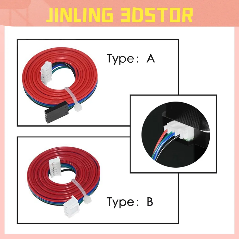 

1M DuPont line two-phase 100CM XH2.54 4pin to 6pin Terminal Motor Connector cables for Nema 42 Stepper Motor