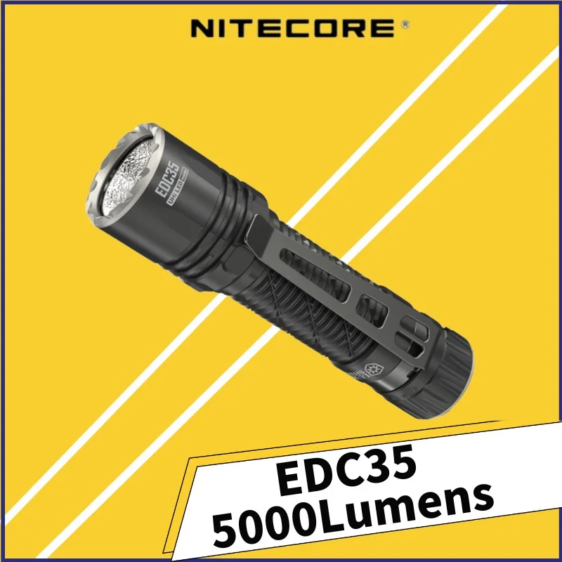 

Nitecore EDC35 5000 люмен EDC фонарик, USB-C перезаряжаемый, Высокая мощность супер яркий стикер для повседневной переноски
