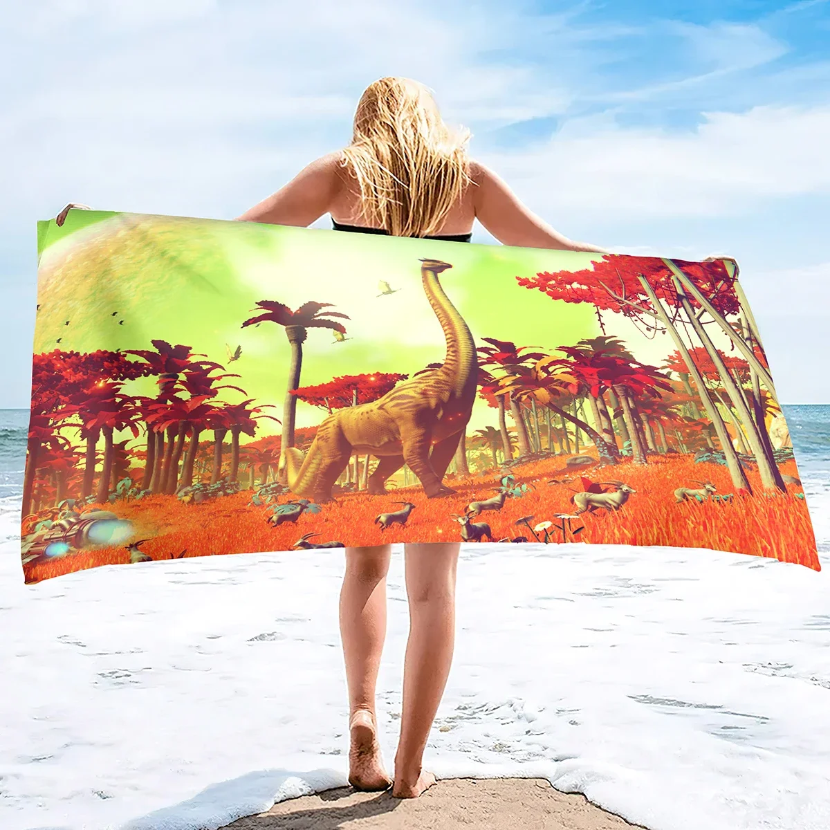 Dinosaur Beach Towel Camping Towels for Boys Kids Quick Dry Ultra Absorbent Super Soft Beach Blanket Pool Travel Shower Towel
Dinosaur Beach Towel Camping Towels for Boys Kids Quick Dry Ultra Absorbent Super Soft Beach Blanket Pool Travel Shower Towel