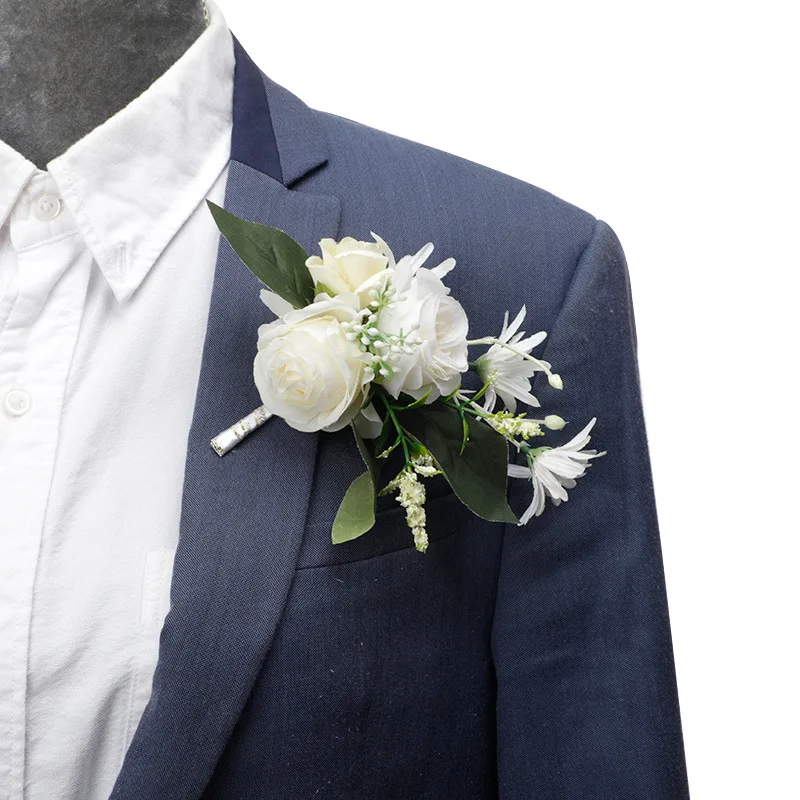 Boutonnieres Flowers Artificial Red Roses Silk White Pink Corsage Buttonhole Groomsmen Boutonniere for Men Wedding Accessories 
Boutonnieres Flowers Artificial Red Roses Silk White Pink Corsage Buttonhole Groomsmen Boutonniere for Men Wedding Accessories