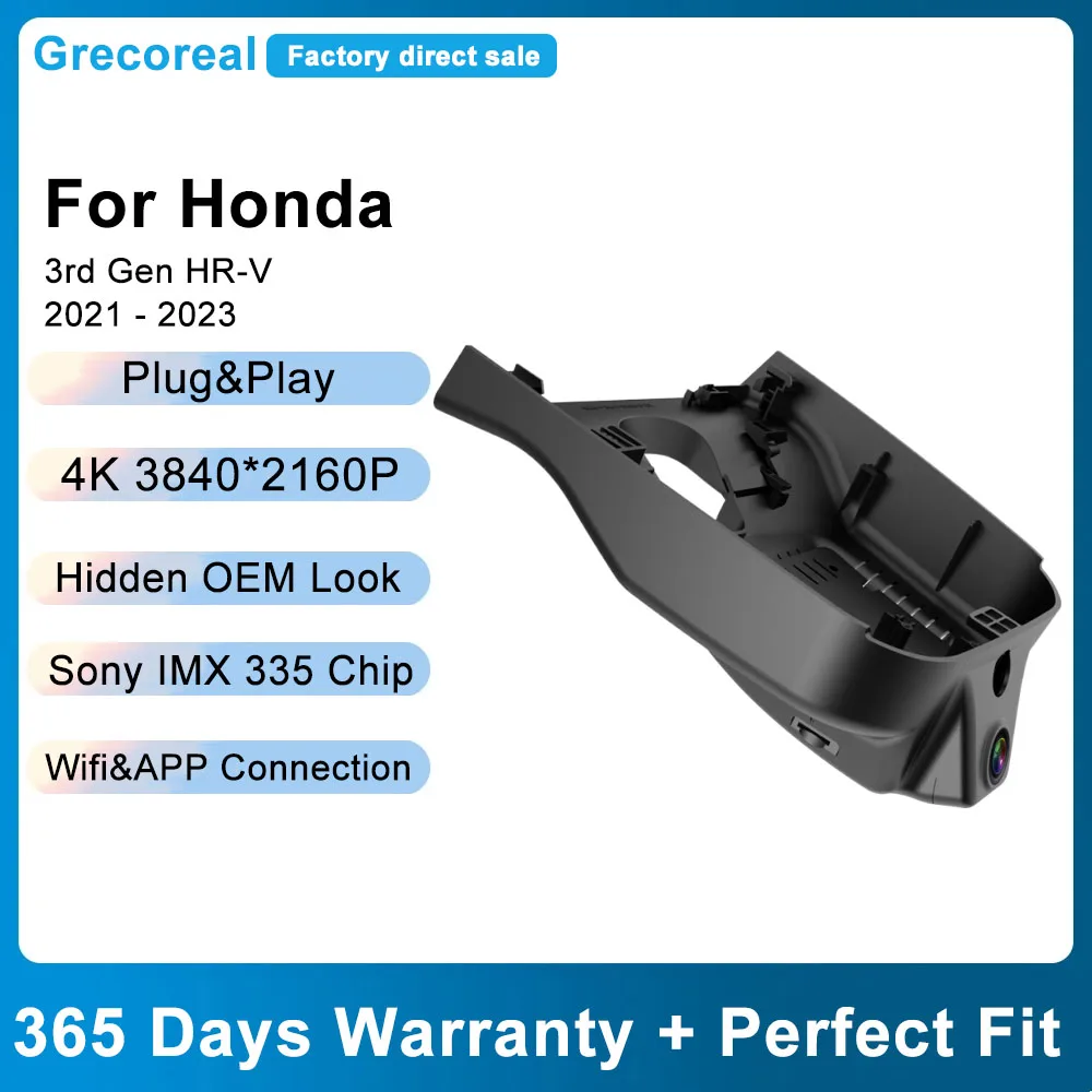 Grecoreal Dash Cam 4K Wifi Car Dash Camera for Honda Vezel HR-V 3rd Gen / ZR-V (USA) 2023 2022 2021 OEM Front Rear Dual Dashcam
Grecoreal Dash Cam 4K Wifi Car Dash Camera for Honda Vezel HR-V 3rd Gen / ZR-V (USA) 2023 2022 2021 OEM Front Rear Dual Dashcam