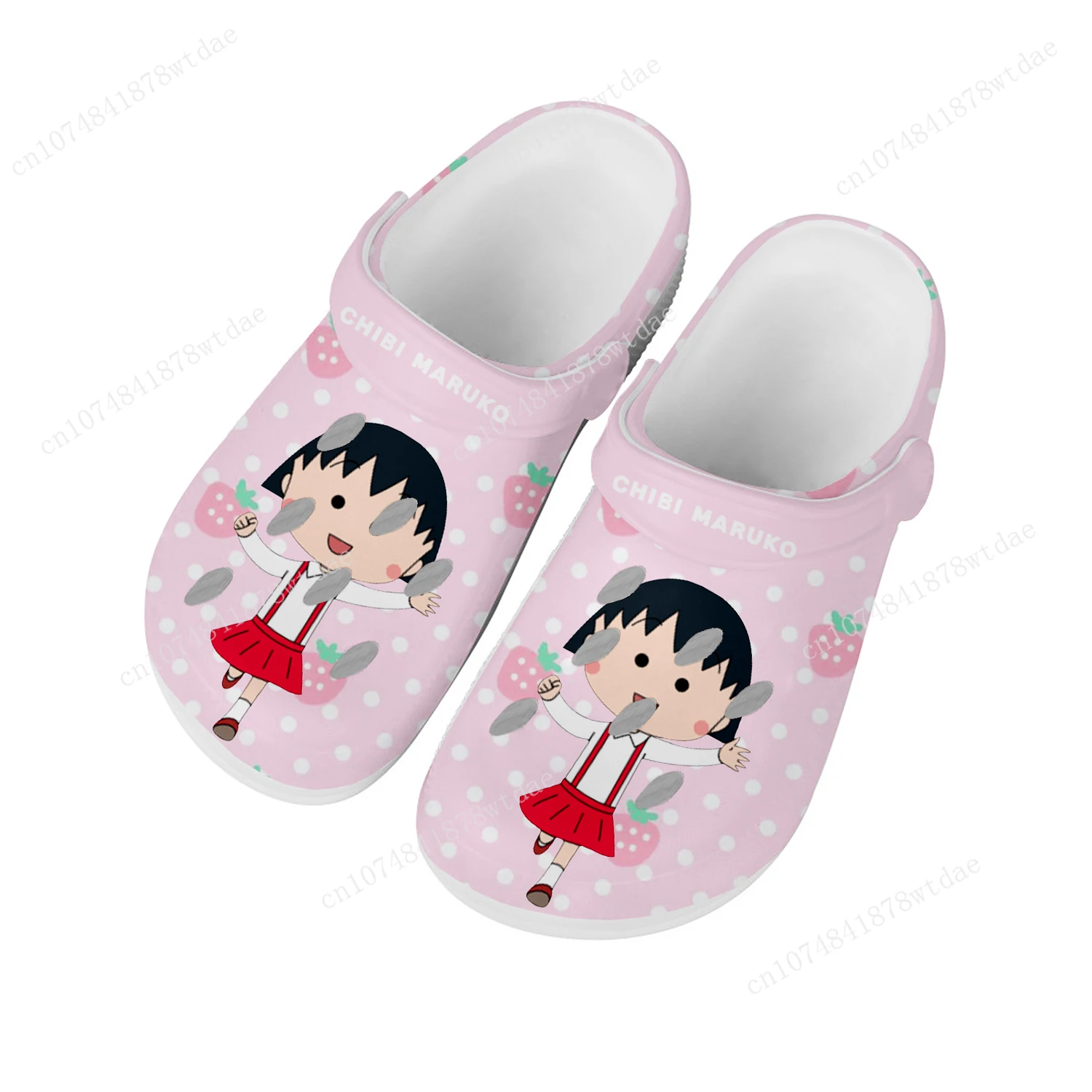 

Сабо Chibi Maruko мужские и женские для подростков, домашняя обувь для воды с японским аниме мультяшным рисунком, пляжные шлепанцы с дырками, сандалии