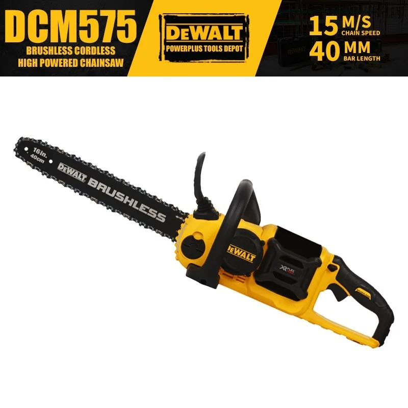 

DEWALT DCM575 бесщеточная Беспроводная бензопила 40 см FLEXVOLT 60 в, электроинструменты, пила по дереву 15 м/с