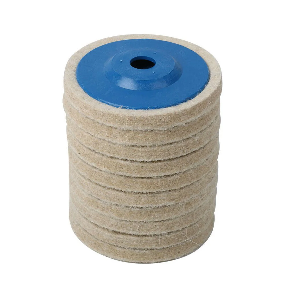 10pcs Polishing Pad Wool Buffing Pad 100mm Felt Grinding Wheel Disc 16mm Bore For 100 Angle Grinder Power Tools Accessories
10pcs Polishing Pad Wool Buffing Pad 100mm Felt Grinding Wheel Disc 16mm Bore For 100 Angle Grinder Power Tools Accessories