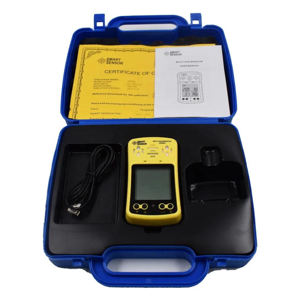 UpgradeAS8900 Smart Sensor 4 in 1 Combustible Gas Detector Analyzer Handheld Multi-Gas Monitor Gas Detector O2CO H2S Analyzer
UpgradeAS8900 Smart Sensor 4 in 1 Combustible Gas Detector Analyzer Handheld Multi-Gas Monitor Gas Detector O2CO H2S Analyzer