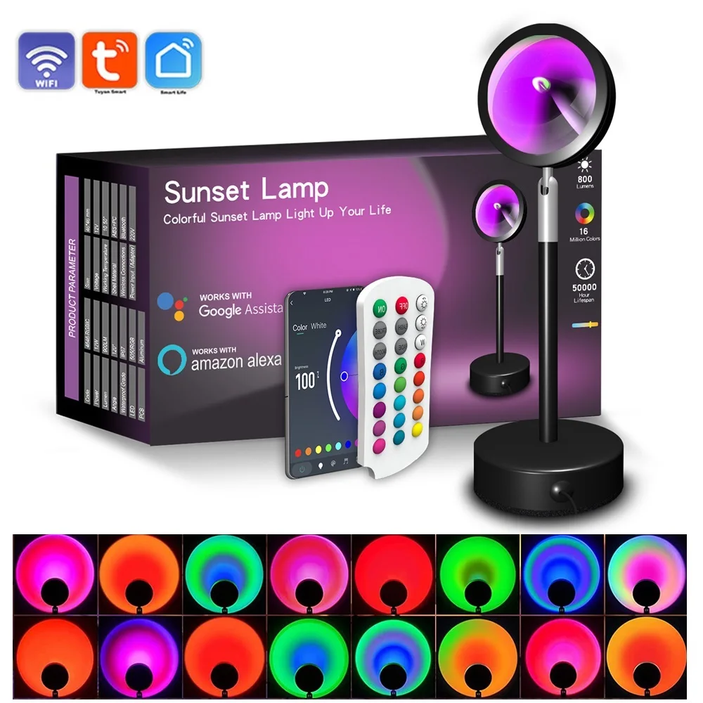 RGB-лампа С закатом, светодиодный проектор, ночник, Bluetooth, дистанционное управление через приложение, фон для спальни, настенное освещение для украшения комнаты, фотография
RGB-лампа С закатом, светодиодный проектор, ночник, Bluetooth, дистанционное управление через приложение, фон для спальни, настенное освещение для украшения комнаты, фотография
