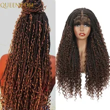 Bohemian Box Braided Lace Front Wig with Curly End Ombre Brown Braids Lace Women's Wig 20" Long Cosplay Wig Middle Part Perruque
Bohemian Box Braided Lace Front Wig with Curly End Ombre Brown Braids Lace Women's Wig 20" Long Cosplay Wig Middle Part Perruque