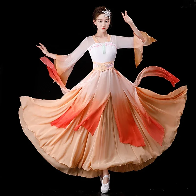 Classical dance costume Female Hanfu Chinese style folk Yangko dance fan dance set modern stage costume
Classical dance costume Female Hanfu Chinese style folk Yangko dance fan dance set modern stage costume