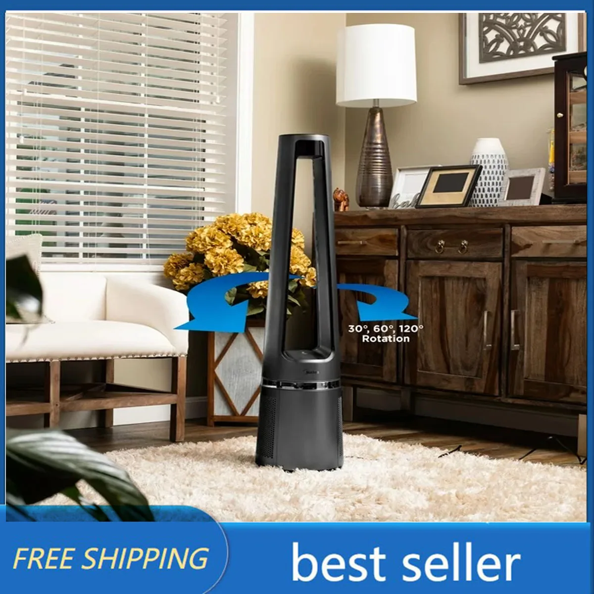 Midea 42" 12-Speed Bladeless DC Fan & HEPA Air Purifier with Remote Control,3 Different Fan Modes,Programmable Timer,Silver
Midea 42" 12-Speed Bladeless DC Fan & HEPA Air Purifier with Remote Control,3 Different Fan Modes,Programmable Timer,Silver