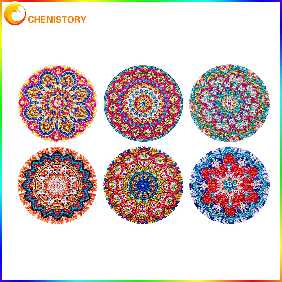 CHENISTORY 6Pieces Flower Diamond Painting Coasters With Holder DIY Diamond Art Coasters Kits For Adults Tablemat Gift New
CHENISTORY 6Pieces Flower Diamond Painting Coasters With Holder DIY Diamond Art Coasters Kits For Adults Tablemat Gift New