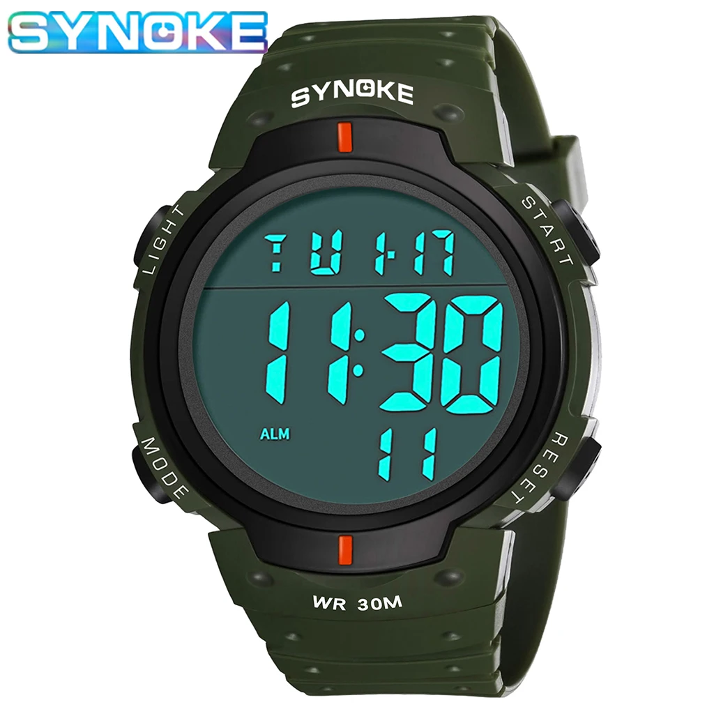 

SYNOKE Men's Watch Digital Multifunctional Electronic Watch Outdoor Sports Watch Clock Relogio Masculino