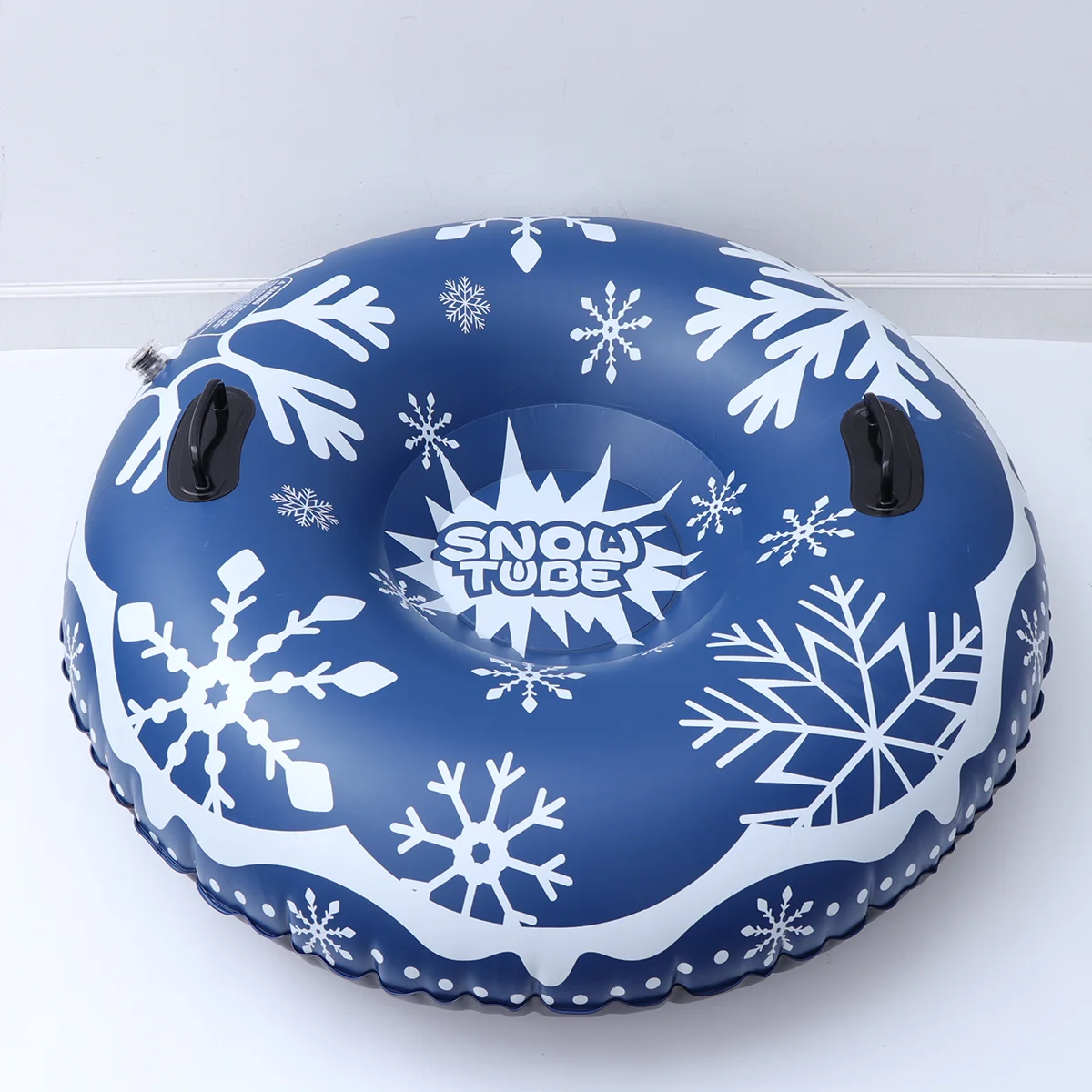 

Inches Blue Inflatable Inflatable Snow Tube PVC Snowflake Printing Snow Sled Heavy Duty Circle for Skiing Skating and Snow Games