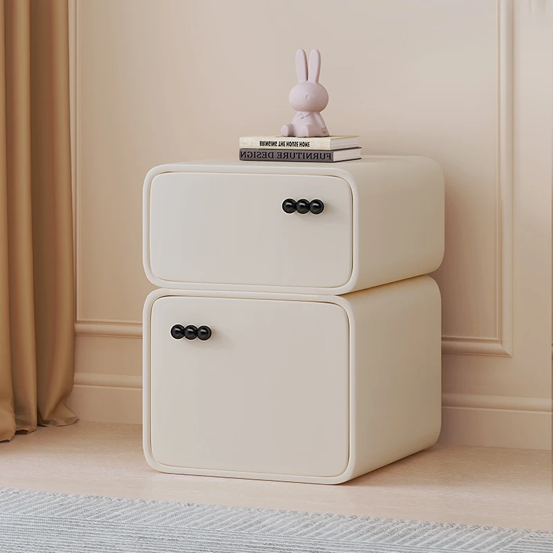 

Drawers Wooden Nightstands Living Room Vanity White Storage Locker Nail Bedside Table Balcony Mesa De Cabeceira Nordic Furniture