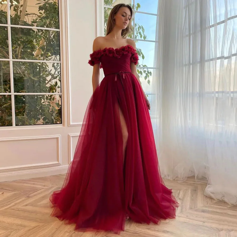 Yipeisha Off-shoulder Dark Red Evening Gown 2023 High Split Party Dresses Sexy Flowers Prom Dress Customized
Yipeisha Off-shoulder Dark Red Evening Gown 2023 High Split Party Dresses Sexy Flowers Prom Dress Customized