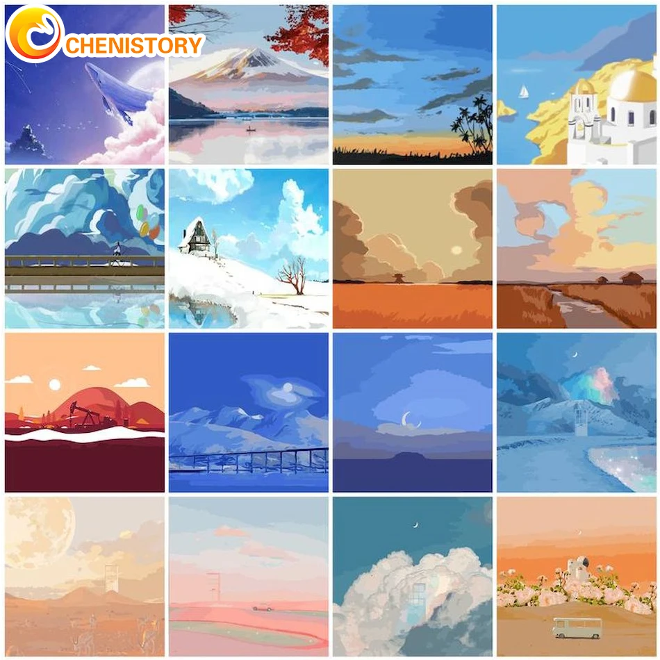 CHENISTORY Oil Painting By Number Landscape Drawing On Canvas DIY Pictures By Numbers HandPainted Painting Art Kits Home Decor
CHENISTORY Oil Painting By Number Landscape Drawing On Canvas DIY Pictures By Numbers HandPainted Painting Art Kits Home Decor