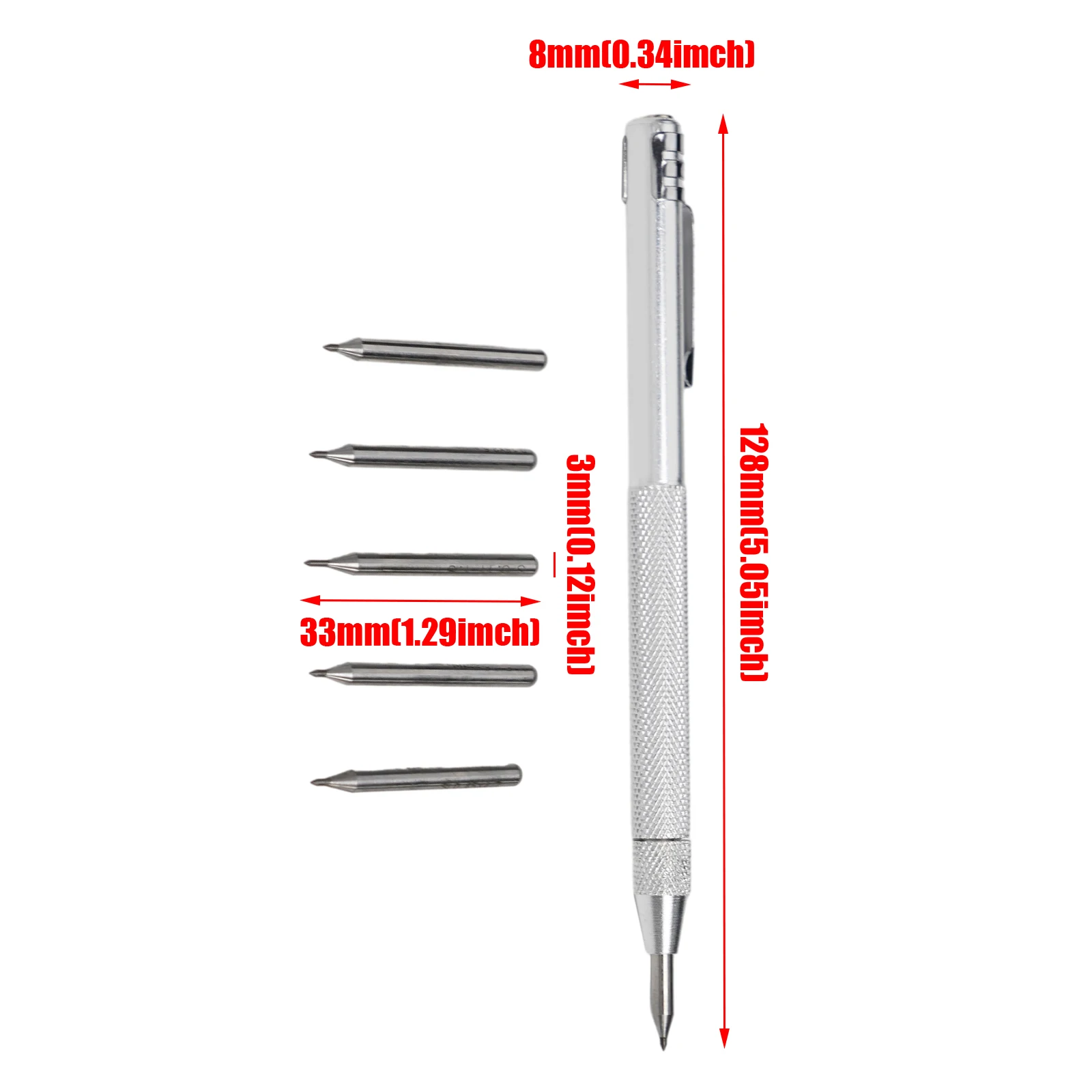 High Quality Durable Scriber Pen 1 Set Stainless Steel Replacement Carbide Tip Scriber Pen Engraving Metal Sheet
High Quality Durable Scriber Pen 1 Set Stainless Steel Replacement Carbide Tip Scriber Pen Engraving Metal Sheet