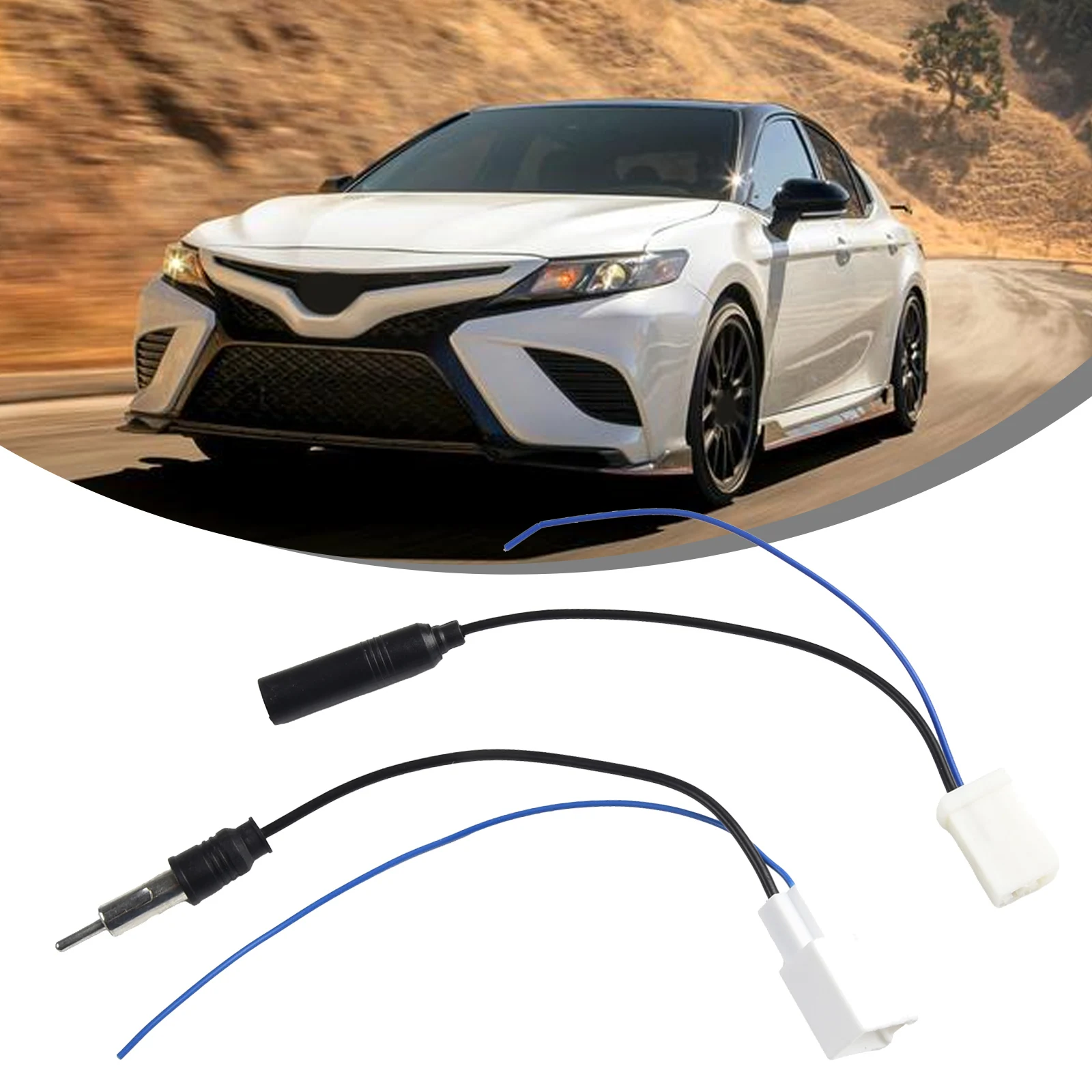 

2pcs Car Radio Stereo CD Changer Antenna Female/Male Plug Cable Adaptor For Toyota Crown La-nd Cr-uiser Pr-ado