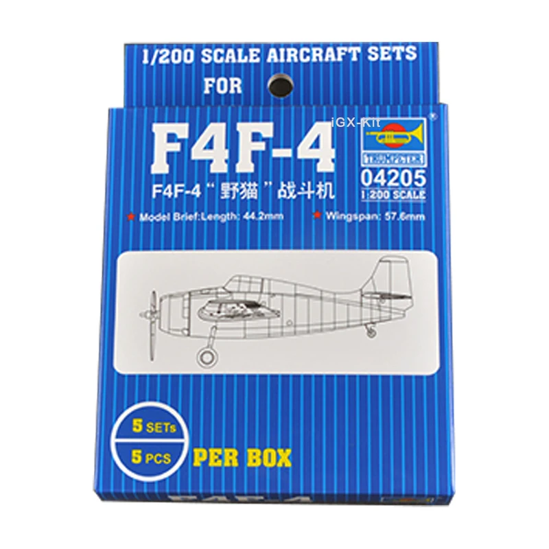 Модель самолета Trumpeter 04205 масштаб 1:200 US F4F F4F-4 Wildcat, игрушечный летательный аппарат, пластиковая сборка, набор для моделирования
Модель самолета Trumpeter 04205 масштаб 1:200 US F4F F4F-4 Wildcat, игрушечный летательный аппарат, пластиковая сборка, набор для моделирования
