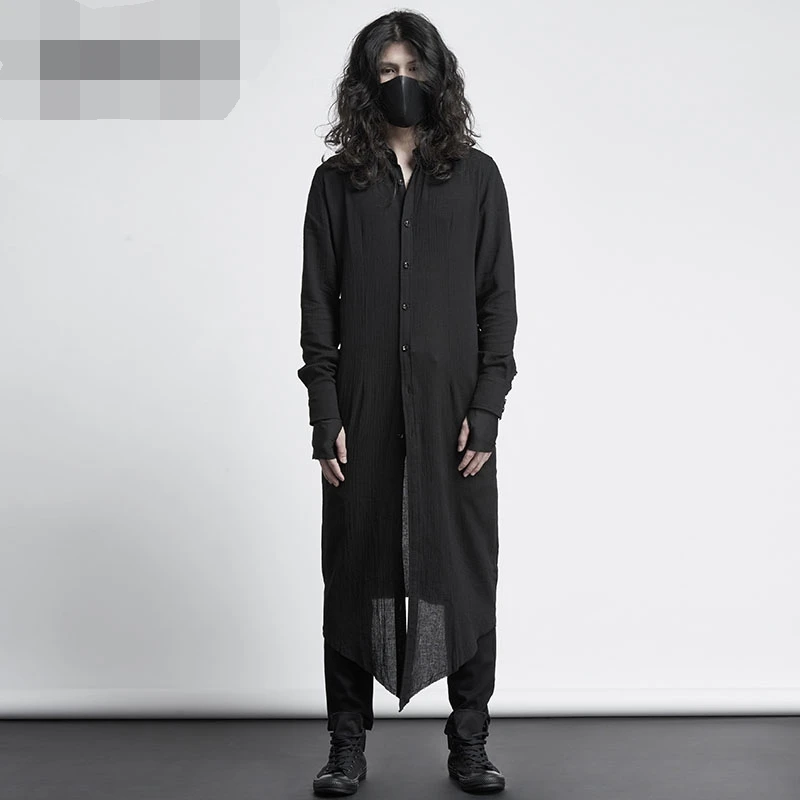 Men's Long Cotton Linen Shirt Personality Fashion Men's Large Garment Robe Knee Length Slim Long Sleeve Shirt
Men's Long Cotton Linen Shirt Personality Fashion Men's Large Garment Robe Knee Length Slim Long Sleeve Shirt