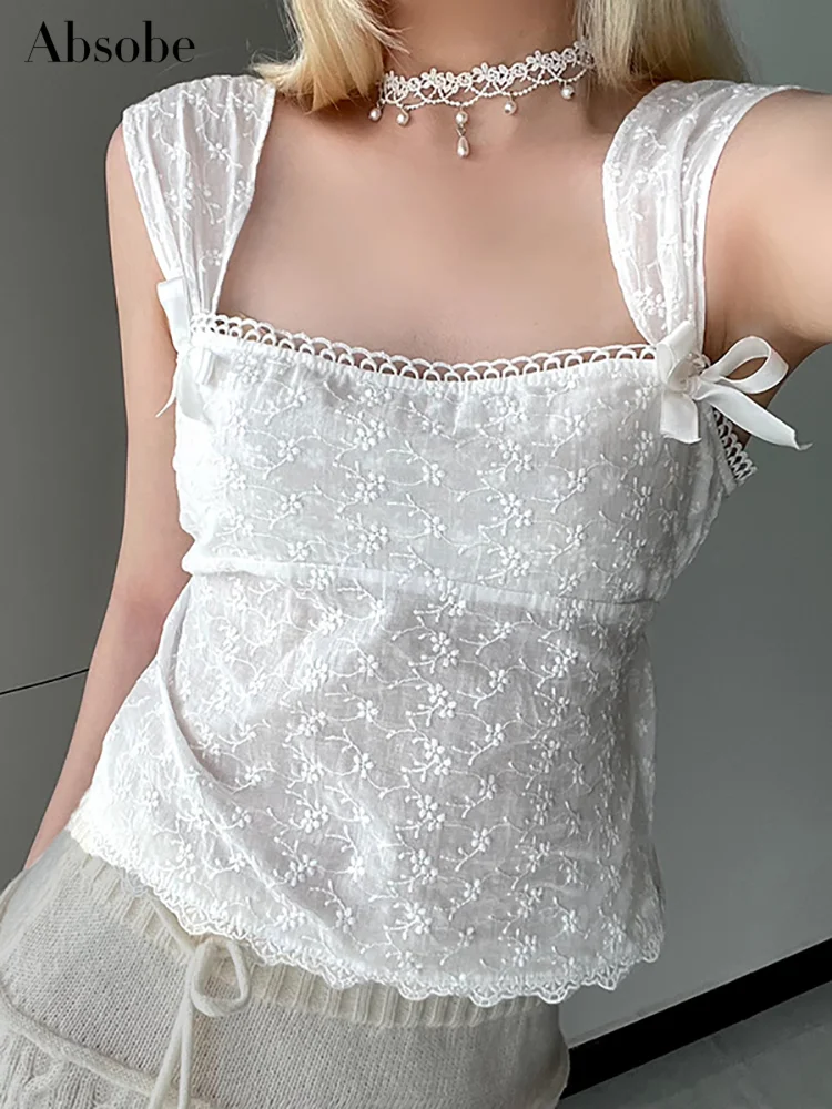 Absobe Lace Patchwork Bow Tank Top Women Jacquard Back Lace Up Slim Fit Camis Vest Sweet Gentle Girl Balletcore Hottie Top Y2K
Absobe Lace Patchwork Bow Tank Top Women Jacquard Back Lace Up Slim Fit Camis Vest Sweet Gentle Girl Balletcore Hottie Top Y2K