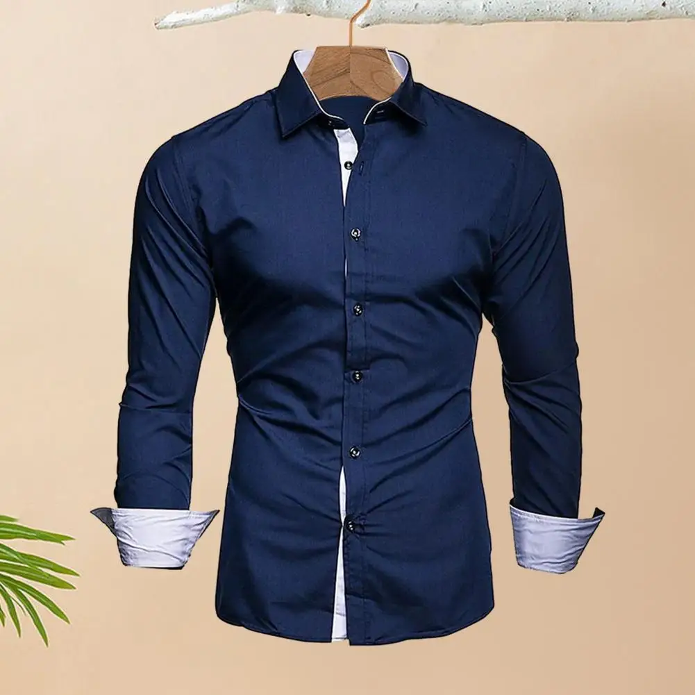 Men Slim Fit Shirt Long Sleeve Lapel Shirt Men's Turn-down Collar Long Sleeve Cardigan Formal Business Style Office Shirt
Men Slim Fit Shirt Long Sleeve Lapel Shirt Men's Turn-down Collar Long Sleeve Cardigan Formal Business Style Office Shirt