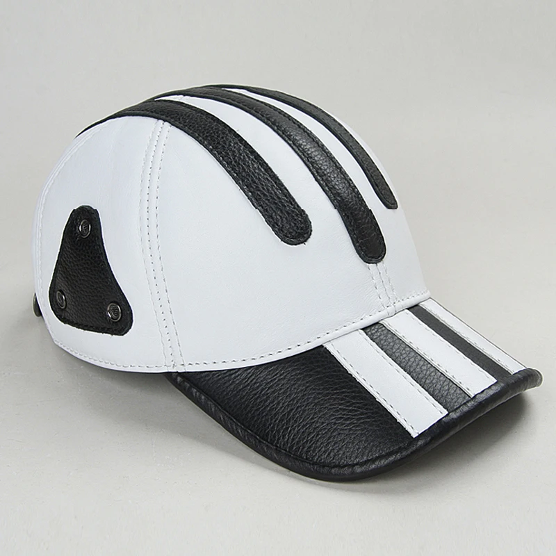 Genuine Leather Baseball Cap For Men Cowhide Casual White Black Patchwork Baseball Cap Male Thin Duck Tongue Chic Trucker
Genuine Leather Baseball Cap For Men Cowhide Casual White Black Patchwork Baseball Cap Male Thin Duck Tongue Chic Trucker