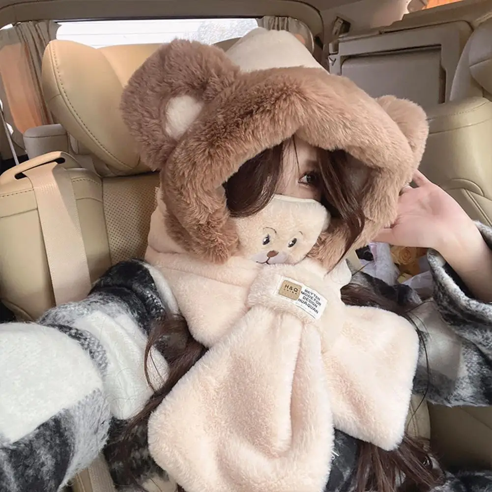 Female Hat Adorable Women's Winter Bear Ear Hat with Face Guard Super Soft Cold-proof Beanie Plush Hat for Ear Protection Winter
Female Hat Adorable Women's Winter Bear Ear Hat with Face Guard Super Soft Cold-proof Beanie Plush Hat for Ear Protection Winter