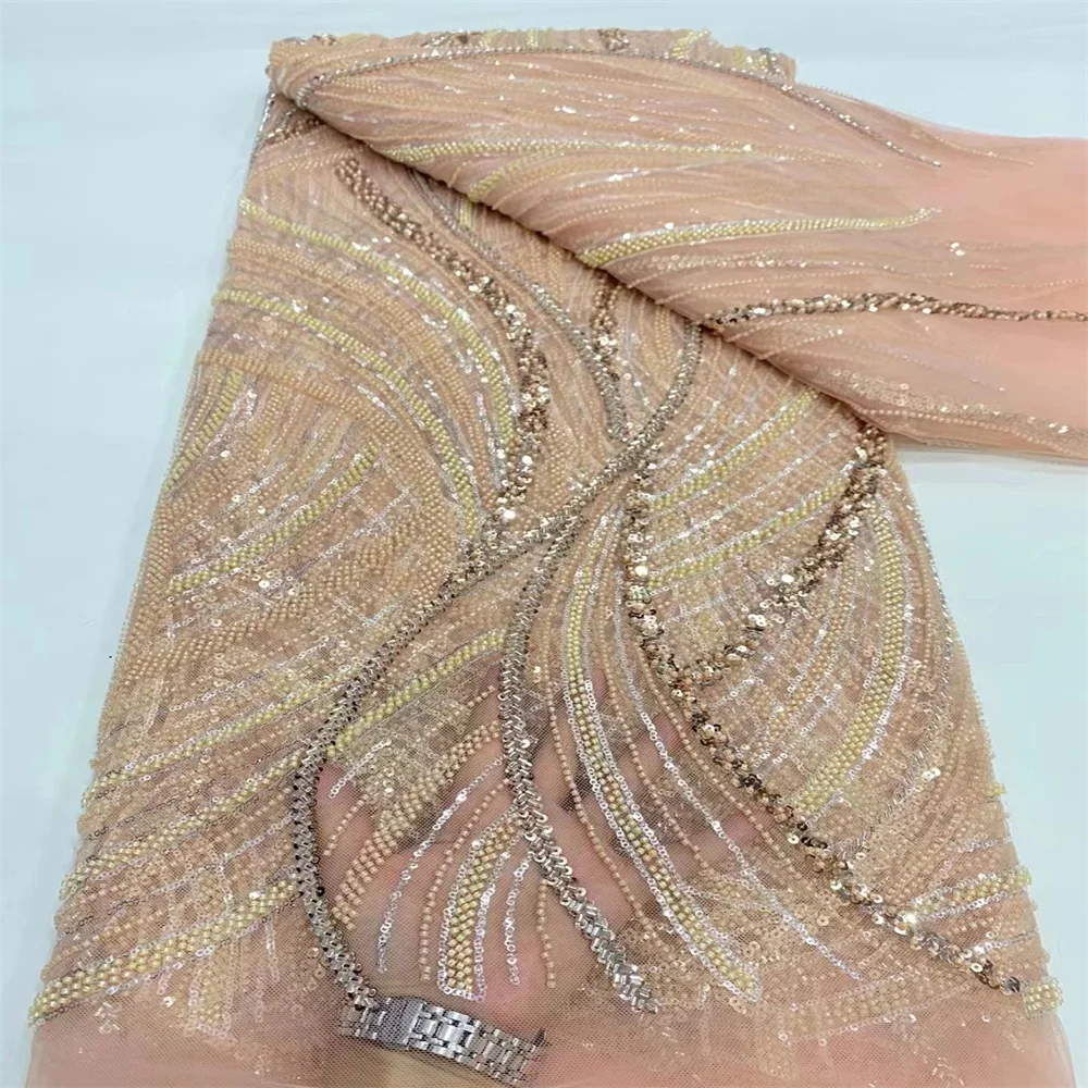 New Sequence African Nigerian Lace Fabric 5 Yards Embroiderd Lace 2023 High Quality Beaded Sequins Lace French Tulle Lace DP3401
New Sequence African Nigerian Lace Fabric 5 Yards Embroiderd Lace 2023 High Quality Beaded Sequins Lace French Tulle Lace DP3401
