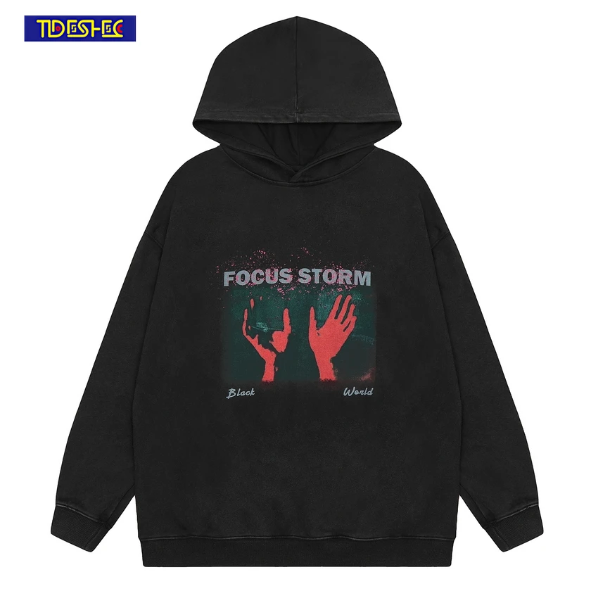 2023 Fashion Punk Goth Loose Pullover Streetwear Hip Hop Palm Graphic Print Washed Hooded Sweatshirt Vintage Oversized Hoodie
2023 Fashion Punk Goth Loose Pullover Streetwear Hip Hop Palm Graphic Print Washed Hooded Sweatshirt Vintage Oversized Hoodie