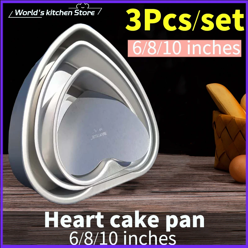 Heart Shaped Cake Pan with Removable Bottom Anodized Aluminum Wedding Birthday Baking Cake Tin Cheesecake Pan Chiffon Cake Mold
Heart Shaped Cake Pan with Removable Bottom Anodized Aluminum Wedding Birthday Baking Cake Tin Cheesecake Pan Chiffon Cake Mold