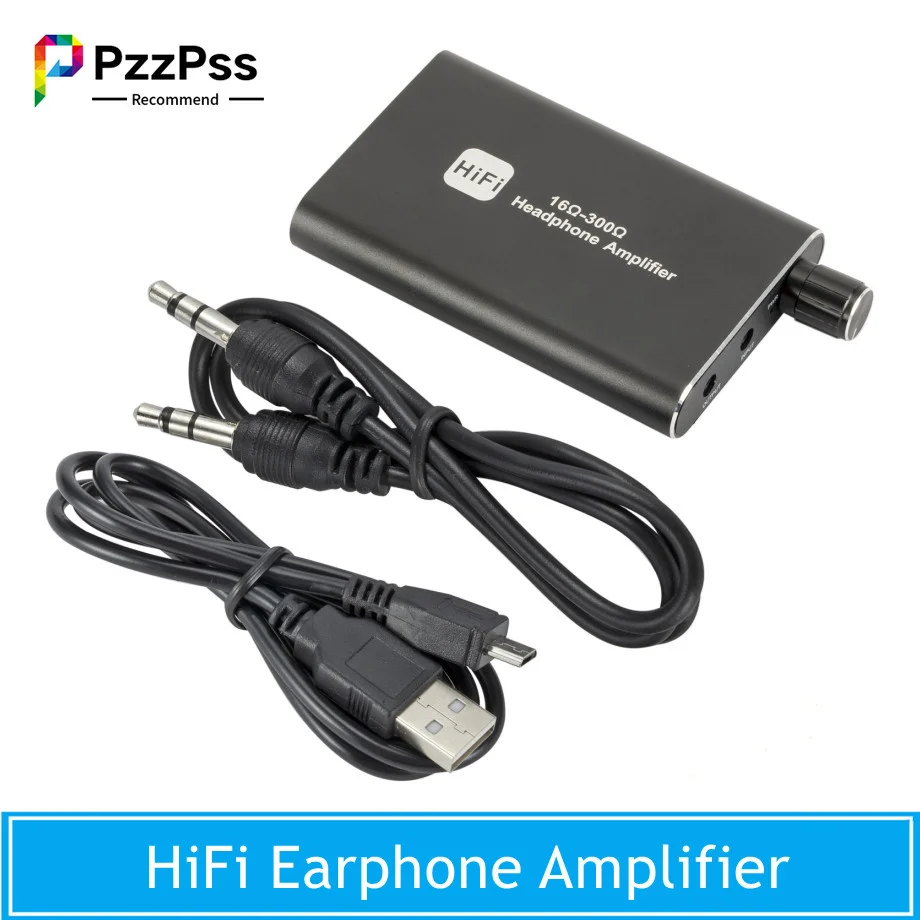 PzzPss HiFi Amplfiers Headphone Earphone Amplifier Portable Aux In Port For Phone Android Music Player AMP With Jack 3.5mm Cable |
