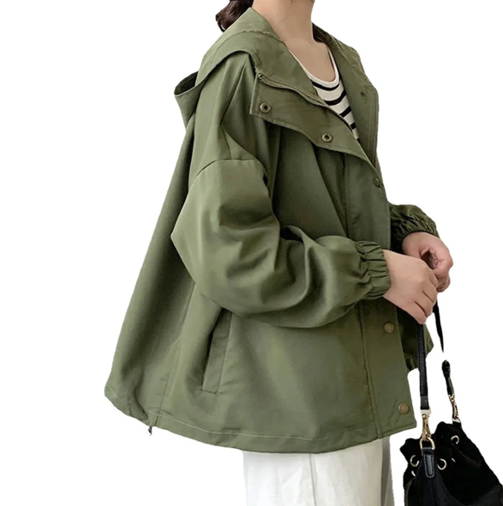 NEEDBO Spring Autumn Women's Jacket Coats Hooded Zipper Cargo Jacket Coat Outwear Loose Plus Size Windbreaker Jackets Famale
NEEDBO Spring Autumn Women's Jacket Coats Hooded Zipper Cargo Jacket Coat Outwear Loose Plus Size Windbreaker Jackets Famale