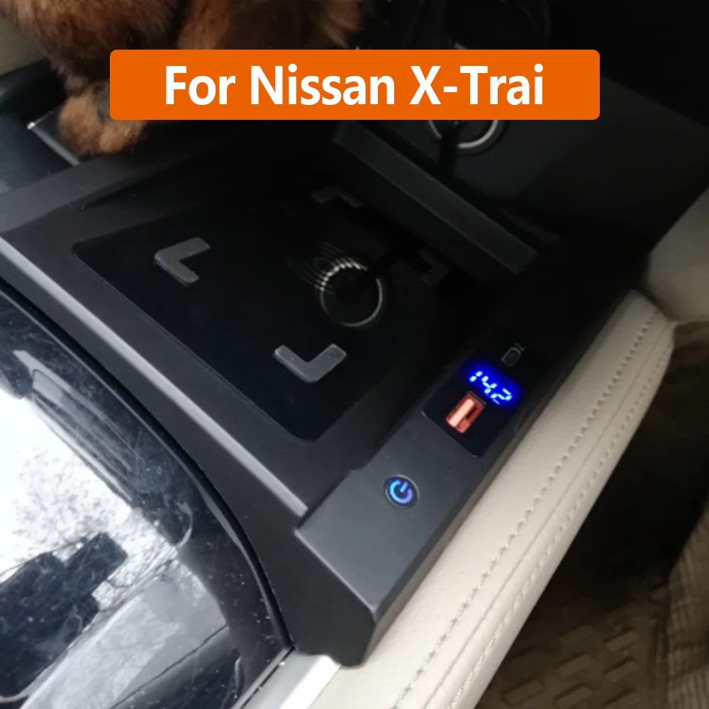 15W Car QI wireless charger fast charging plate phone holder battery for NissanX-Trail T32 QashqaiJ11 2014-2021 auto accessories
15W Car QI wireless charger fast charging plate phone holder battery for NissanX-Trail T32 QashqaiJ11 2014-2021 auto accessories
