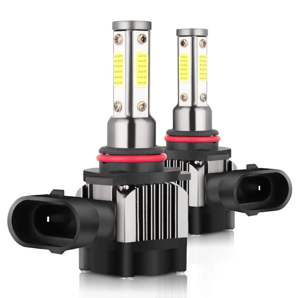 

H7 H11 H8 H9 9005 HB3 9006 HB4 H4 Car LED Headlight Bulbs 4 Side in-line LED Headlights Fog Lamp 25W 2500LM 6000K