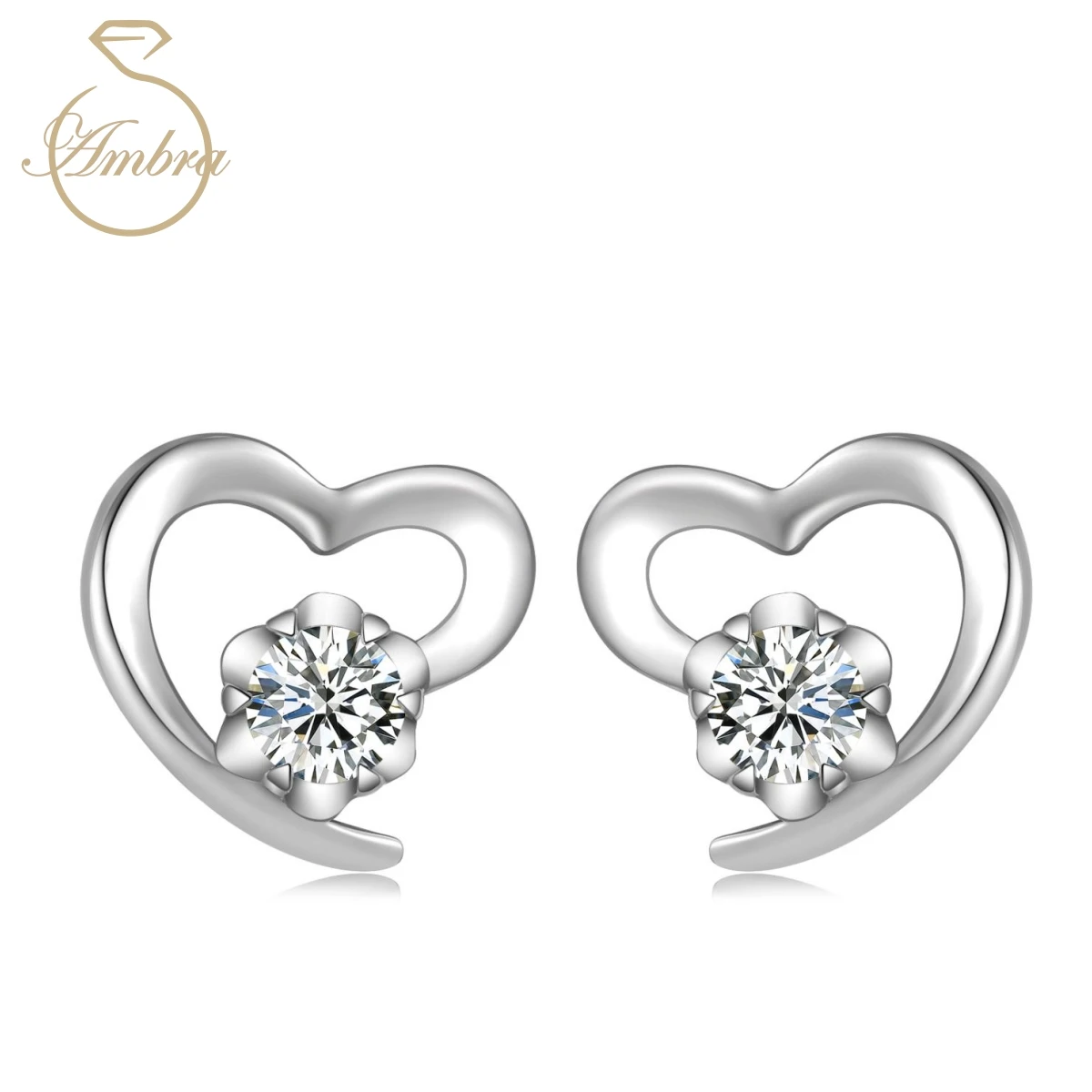 Ambra Jewelry EX Cutting VVS1 D Color Moissanite Diamond Stud Earring for Women Sterling Silver with White Gold Plated
Ambra Jewelry EX Cutting VVS1 D Color Moissanite Diamond Stud Earring for Women Sterling Silver with White Gold Plated