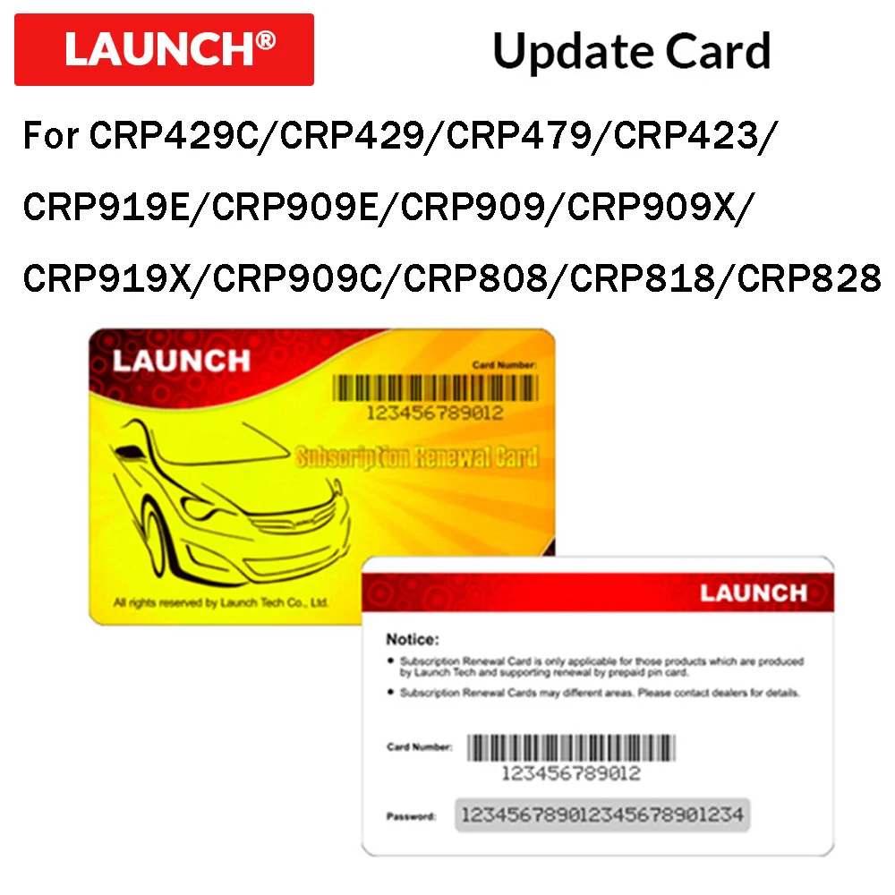 LAUNCH Original Pin Card Software Update Card Support for X431 CRP429C CRP479 CRP469 X431 CRP423 CRP909E CRP909 CRP909X
LAUNCH Original Pin Card Software Update Card Support for X431 CRP429C CRP479 CRP469 X431 CRP423 CRP909E CRP909 CRP909X