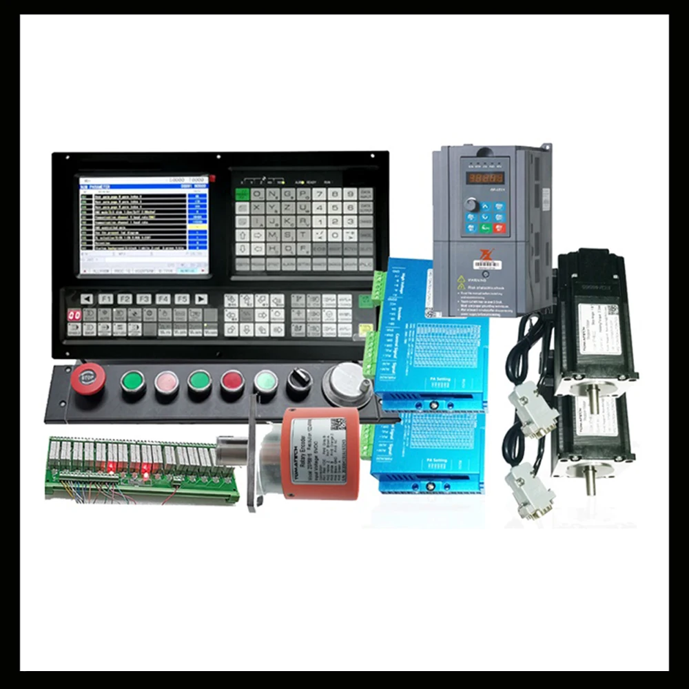 New CNC 2AXIS TAC2002T lathe controller kit with hybrid closed-loop stepper and VFD spindle encoder cable
New CNC 2AXIS TAC2002T lathe controller kit with hybrid closed-loop stepper and VFD spindle encoder cable