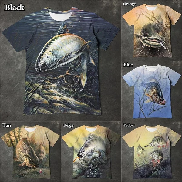 Summer Leisure Hobby Fishing Fun Cool Sports T-shirt Fashion Fish Men's 3D Printing T-shirt
Summer Leisure Hobby Fishing Fun Cool Sports T-shirt Fashion Fish Men's 3D Printing T-shirt
