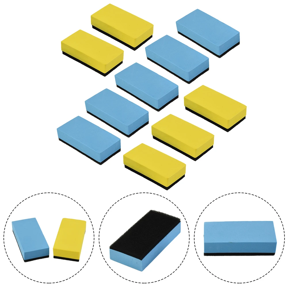 Blue Polishing Sponge Polishing Sponge Glass Tool Wax Coat Applicator Yellow 10Pcs 8*4*1.8cm Accessories Black
Blue Polishing Sponge Polishing Sponge Glass Tool Wax Coat Applicator Yellow 10Pcs 8*4*1.8cm Accessories Black