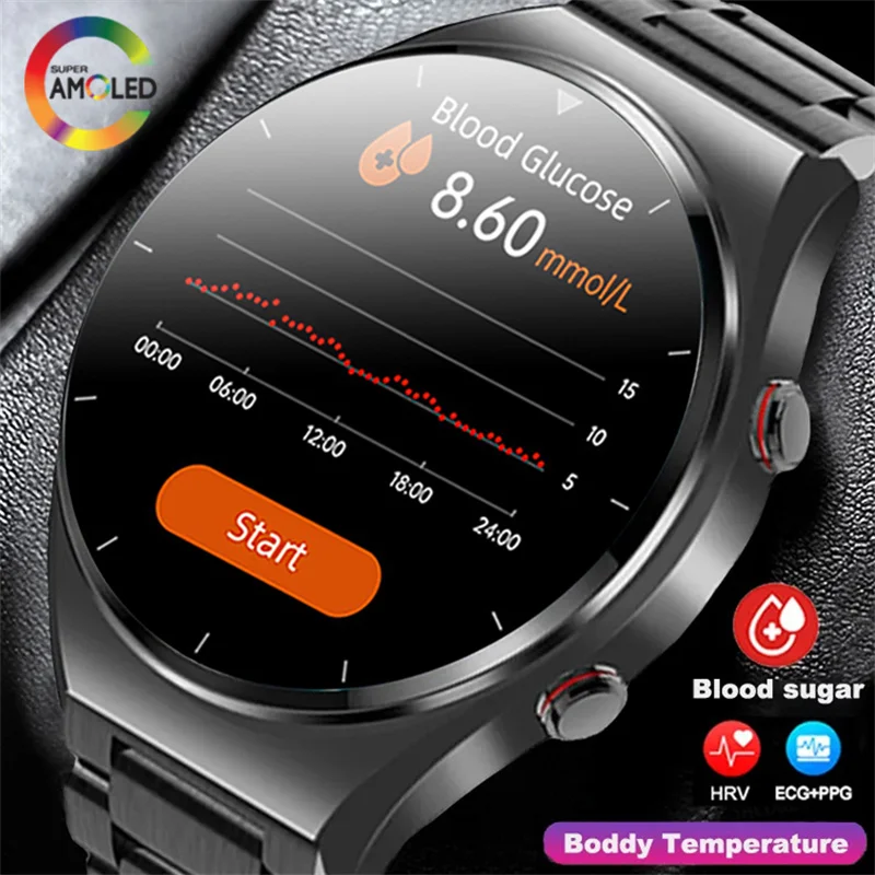 Noninvasive Blood Glucose Meter Smart Watch Men ECG+PPG HRV Monitoring Blood Pressure Body Temperature SmartWatch Fitness Track
Noninvasive Blood Glucose Meter Smart Watch Men ECG+PPG HRV Monitoring Blood Pressure Body Temperature SmartWatch Fitness Track