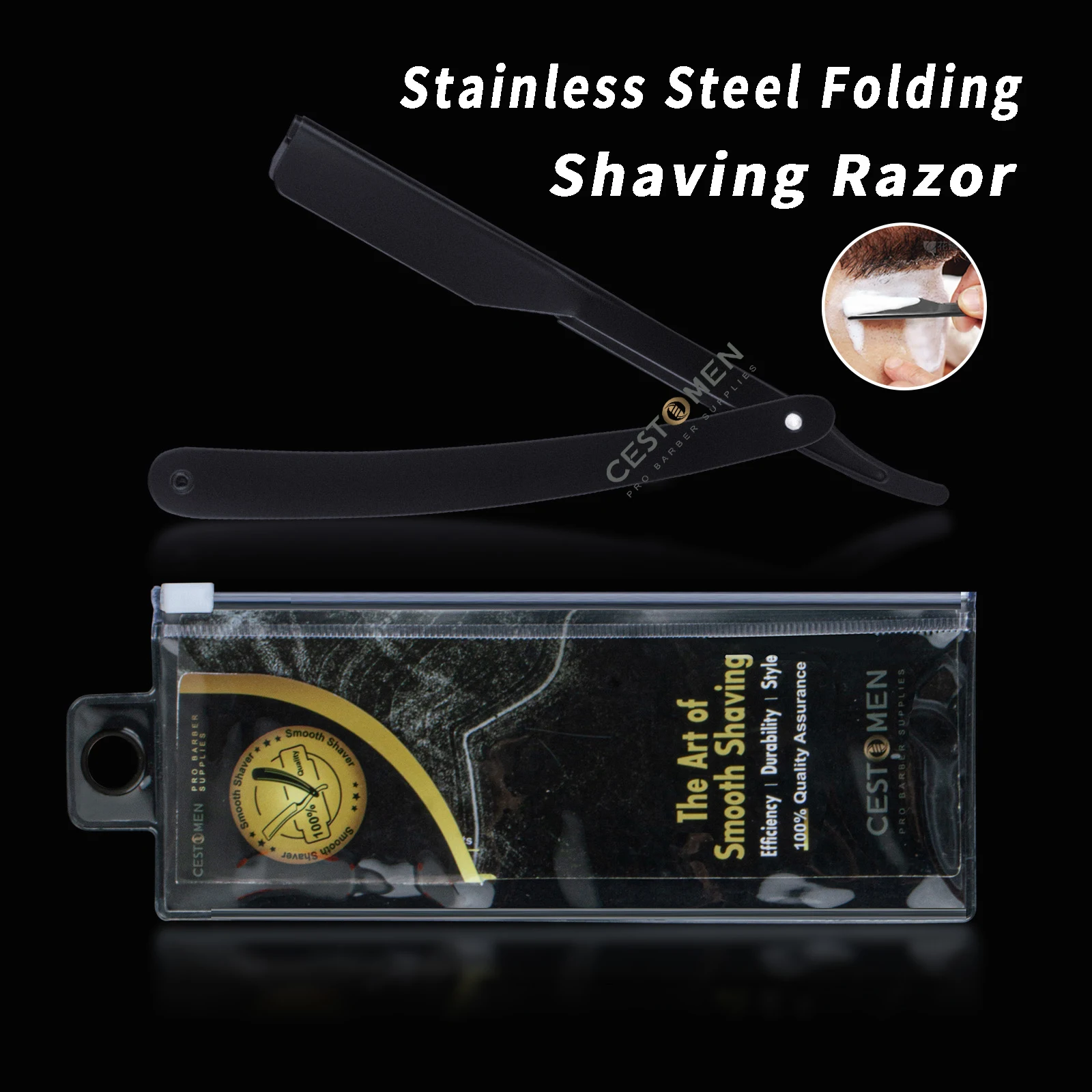 Professional Barber Men's Shaver Straight Edge Barber Razor Knives Holder Manual Stainless Steel Beard Shaving Hair Removal Tool
Professional Barber Men's Shaver Straight Edge Barber Razor Knives Holder Manual Stainless Steel Beard Shaving Hair Removal Tool