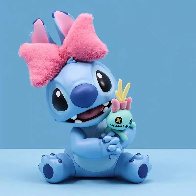 

Stitch Sweet Themed Cartoon Figure Kawaii Doll Bow Knot Stitch Action Figures Kids Toys Birthday Adult Kids Toy Surprise Gifts