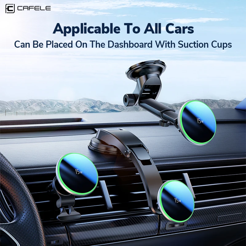 CAFELE Magnetic Car Phone Holder Phone Accessories 15W Wirless Charger Fast Charge Car Mobile Support Phone Stand For All Cars
CAFELE Magnetic Car Phone Holder Phone Accessories 15W Wirless Charger Fast Charge Car Mobile Support Phone Stand For All Cars